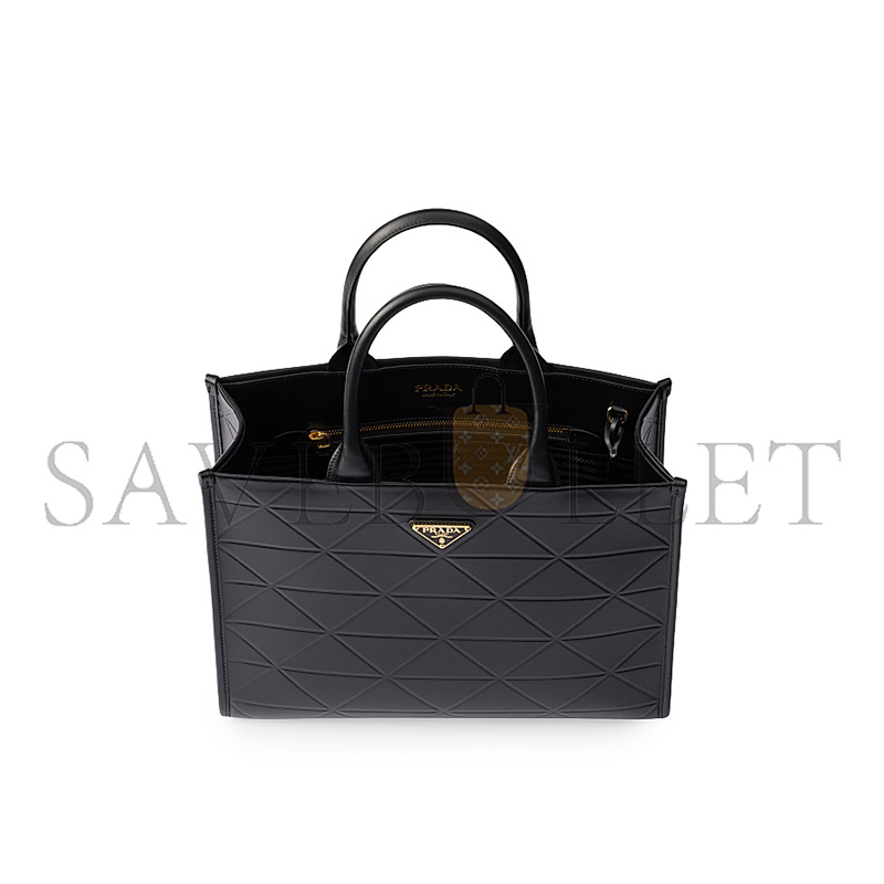 Pra*a symbole medium leather bag 1ba378 (35*27*10cm)